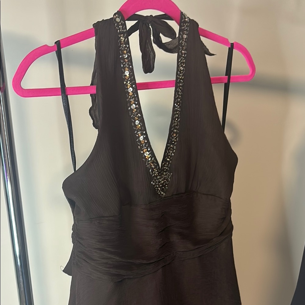Signature by Robbie Bee Brown Midi Dress